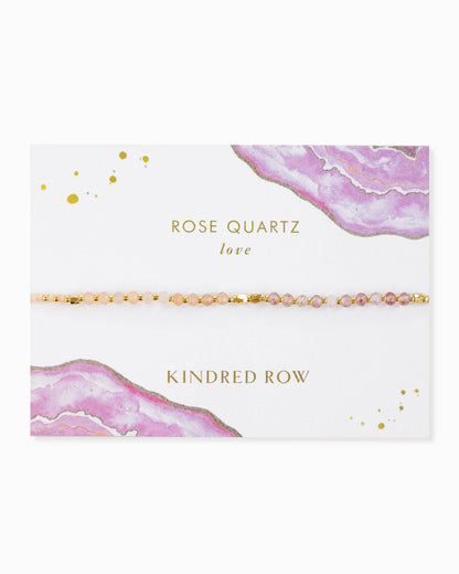 Kindred Row - Rose Quartz Healing Gemstone Stacking Bracelet