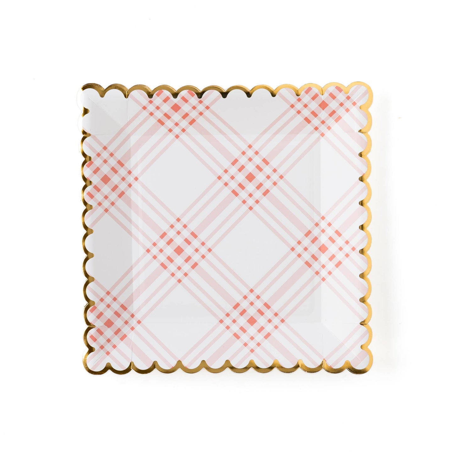 My Mind’s Eye - Garden Party 9" Scalloped Plaid Plate