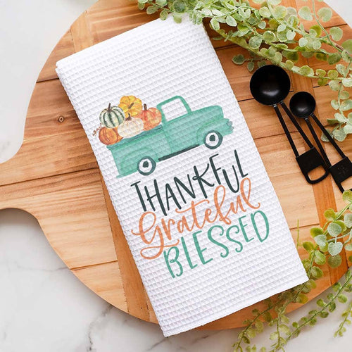 Canary Road - Thankful Grateful Blessed Pumpkin Dish Towel