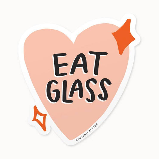 Hello Doodle - Eat Glass Sticker