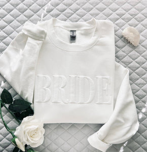 Three Girls Shop - Bride Sweatshirt | Bride-to-Be Shirt | Bridal Shower Gift: Small