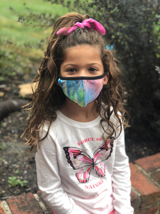 Multi Tie Dye Kids Mask