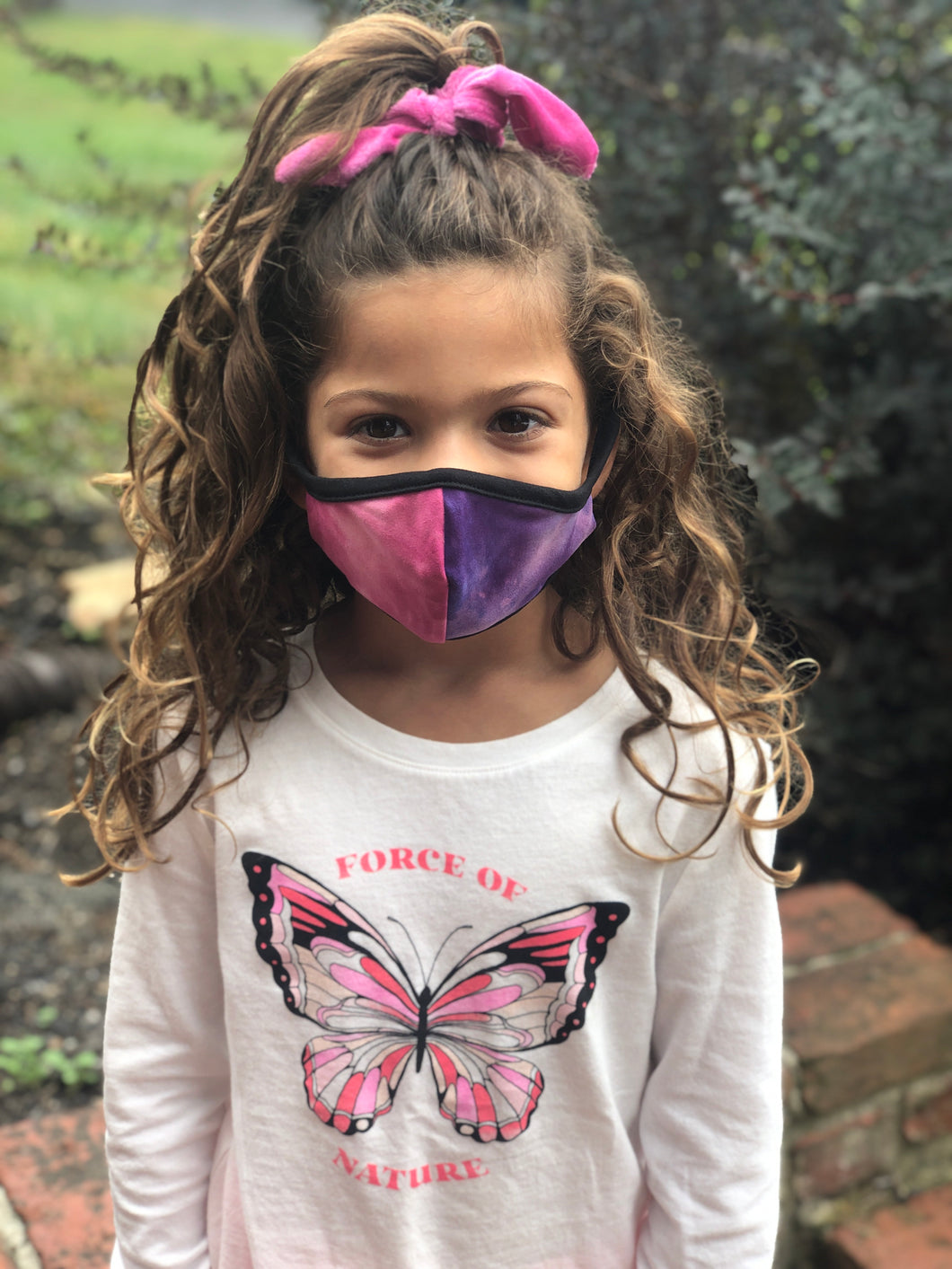 Purple/Pink Tie Dye Kids Mask